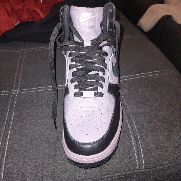 Custom Nikes. Unisex men's size 8 women's size 9.5. Black and purple - Picture 10 of 12